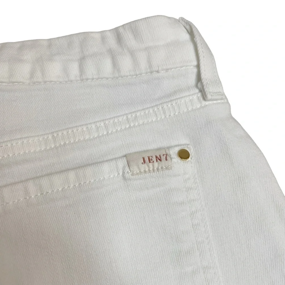 Jen7 7 For All Mankind White Denim Bermuda Shorts 12